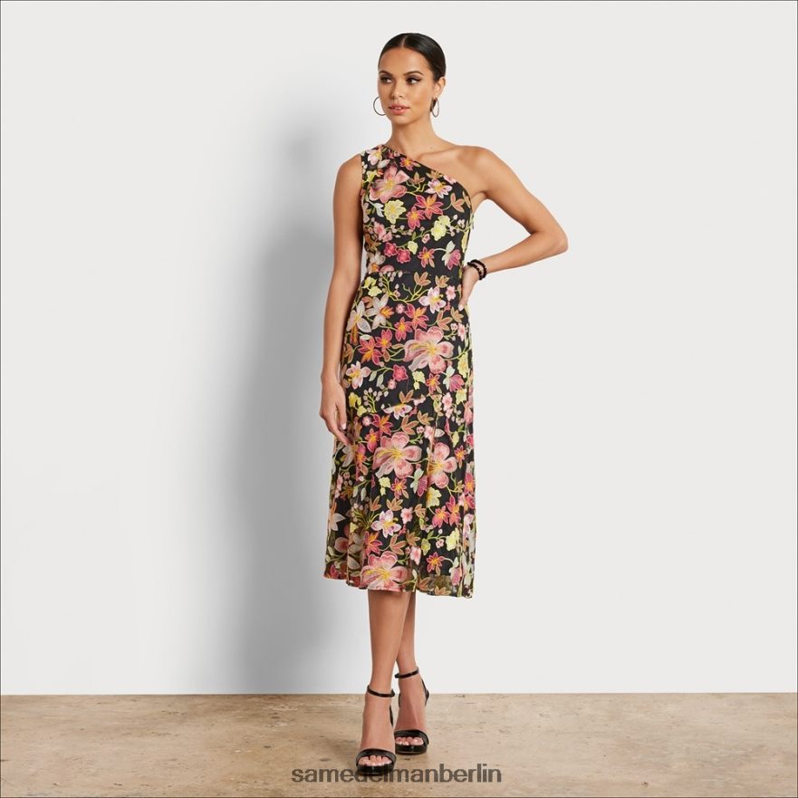 Sam Edelman 1-Schulter-Midikleid mit Blumenstickerei Frauen Pfirsich-Multi Bekleidung 2P8JNV1073 - Image 3