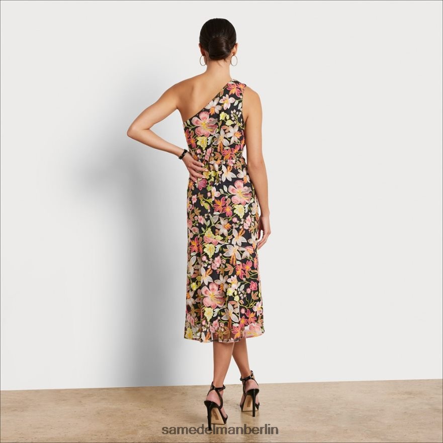 Sam Edelman 1-Schulter-Midikleid mit Blumenstickerei Frauen Pfirsich-Multi Bekleidung 2P8JNV1073 - Image 4