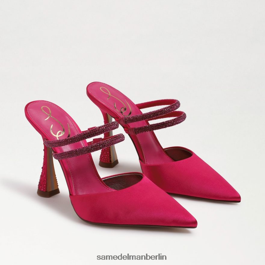 Sam Edelman Agustina Mule-Pumpe Frauen kräftiger Fuchsia-Satin Schuhwerk 2P8JNV954 - Image 1
