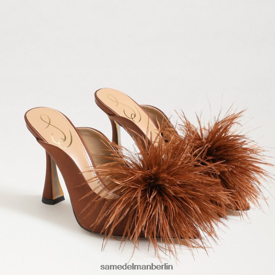 sam_edelman_anthony_feder_mule_pumpe_frauen_kakaobrauner_satin_schuhwerk_2p8jnv726.jpg Sam Edelman Anthony-Feder-Mule-Pumpe Frauen Kakaobrauner Satin Schuhwerk 2P8JNV726 - Image 1