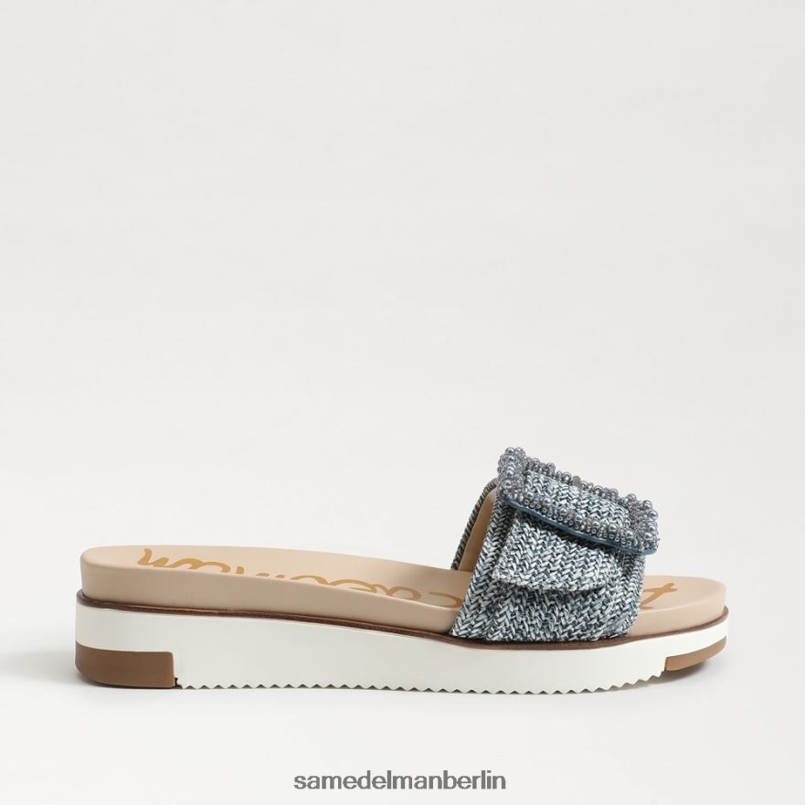 Sam Edelman Ariane-Perlen-Slide-Sandale Frauen neublau gewaschen Schuhwerk 2P8JNV700 - Image 2