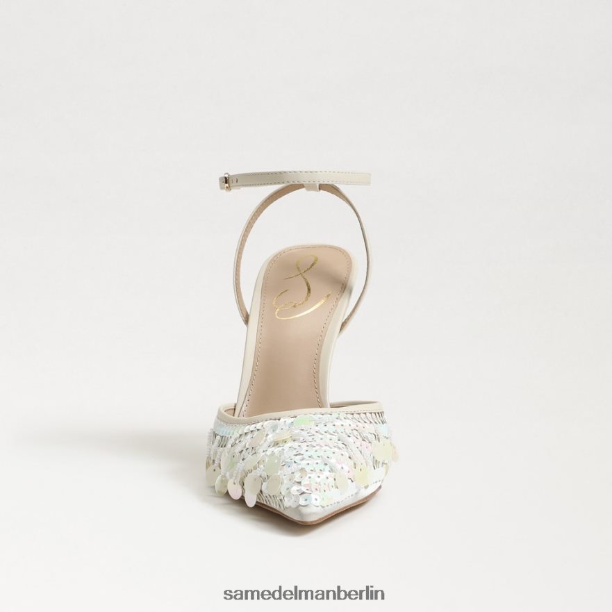 Sam Edelman Avril Slingback-Pumpe Frauen moderne elfenbeinfarbene Pailletten Schuhwerk 2P8JNV734 - Image 3