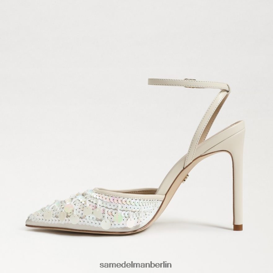 Sam Edelman Avril Slingback-Pumpe Frauen moderne elfenbeinfarbene Pailletten Schuhwerk 2P8JNV734 - Image 4