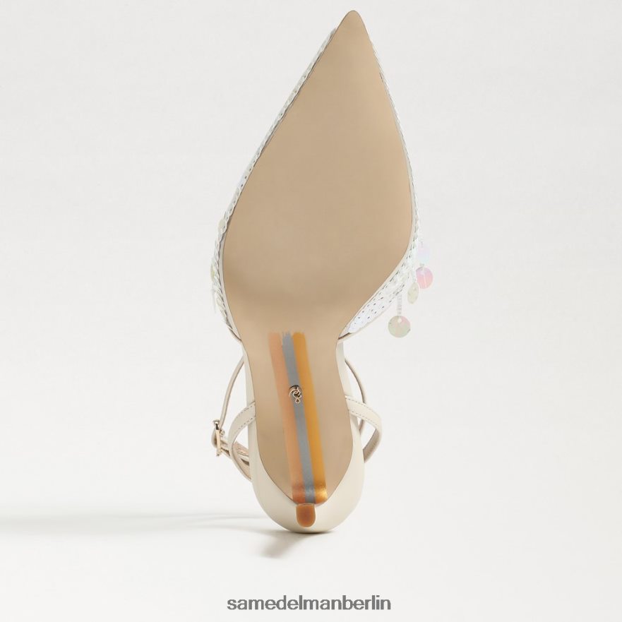 Sam Edelman Avril Slingback-Pumpe Frauen moderne elfenbeinfarbene Pailletten Schuhwerk 2P8JNV734 - Image 6