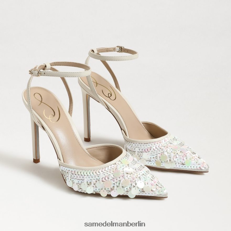Sam Edelman Avril Slingback-Pumpe Frauen moderne elfenbeinfarbene Pailletten Schuhwerk 2P8JNV734 - Image 1