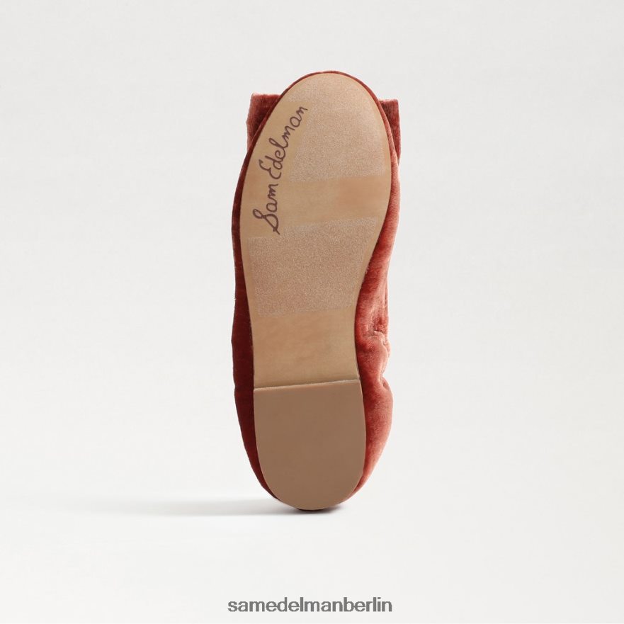 Sam Edelman Ballerinas von Farah Kinder Canyon-Orange-Samt Schuhwerk 2P8JNV1058 - Image 6