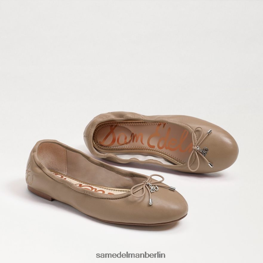 Sam Edelman Ballerinas von Felicia Frauen weiches beiges Leder Schuhwerk 2P8JNV125 - Image 7