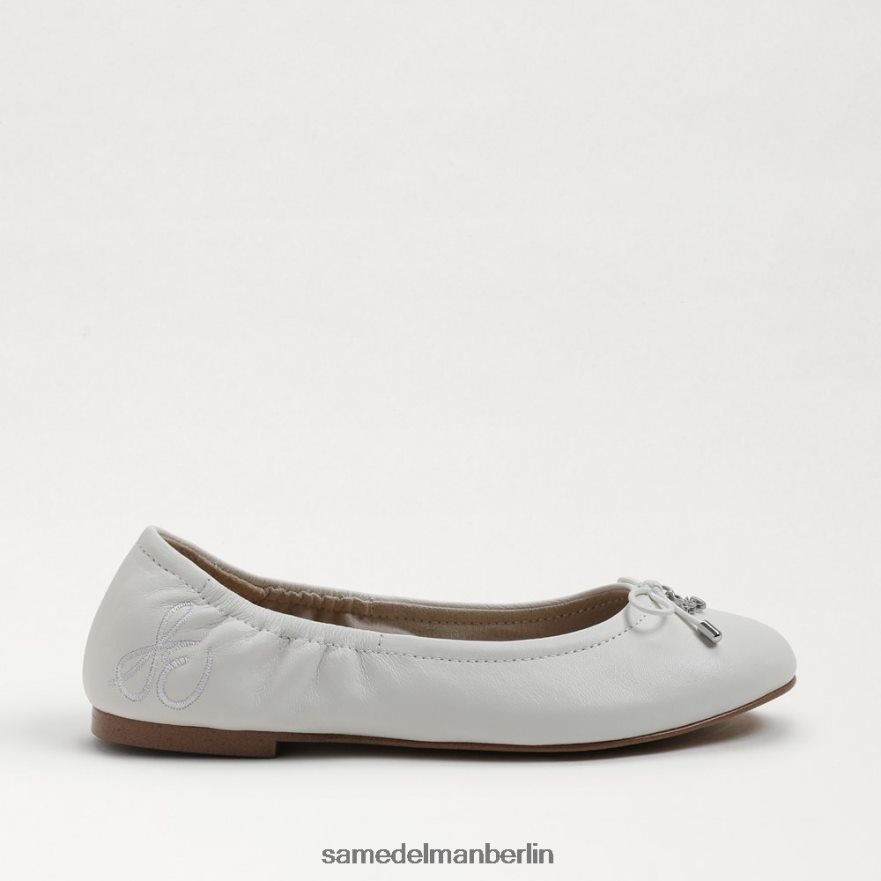 Sam Edelman Ballerinas von Felicia Kinder strahlend weißes Leder Schuhwerk 2P8JNV991 - Image 2