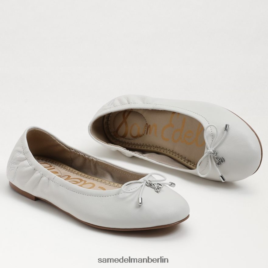 Sam Edelman Ballerinas von Felicia Kinder strahlend weißes Leder Schuhwerk 2P8JNV991 - Image 7