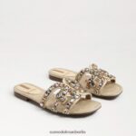 Sam Edelman Bay 16 Slide-Sandale Frauen Eierschalenleder Schuhwerk 2P8JNV535