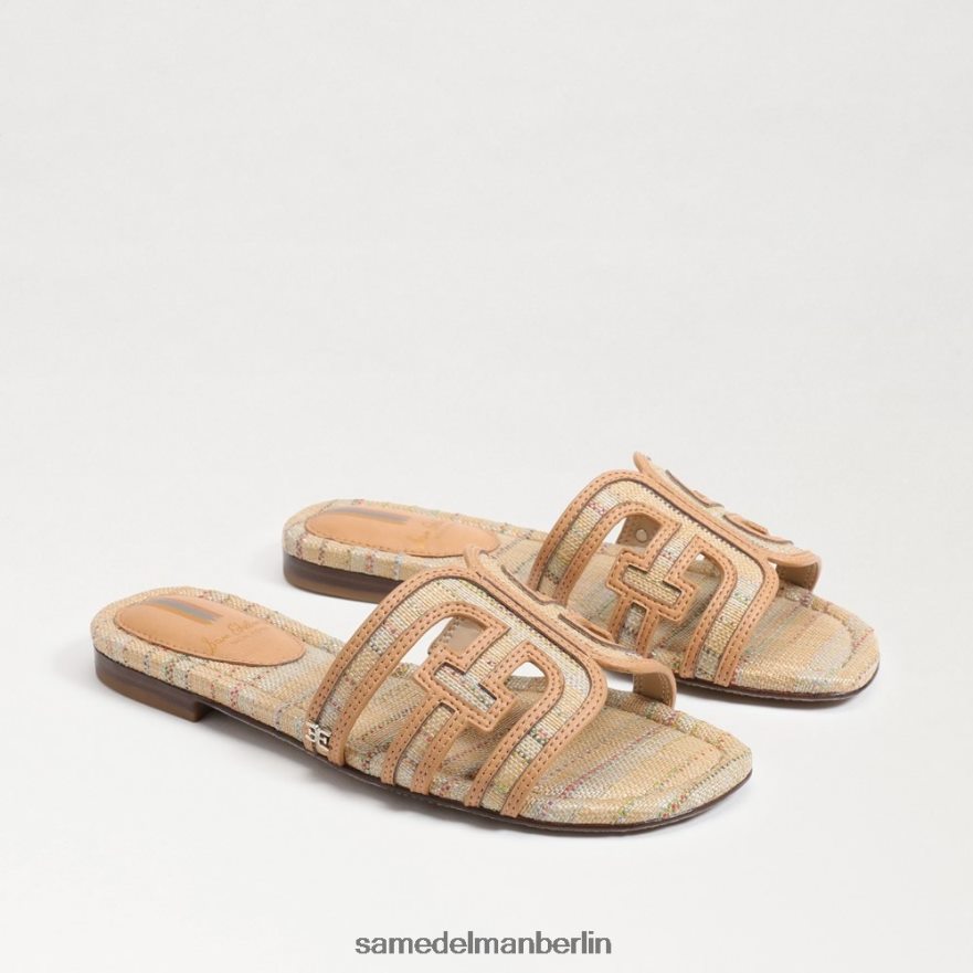 Sam Edelman Bay mehrfarbige Slide-Sandale Frauen Natürlicher Multi-Bast Schuhwerk 2P8JNV591 - Image 1