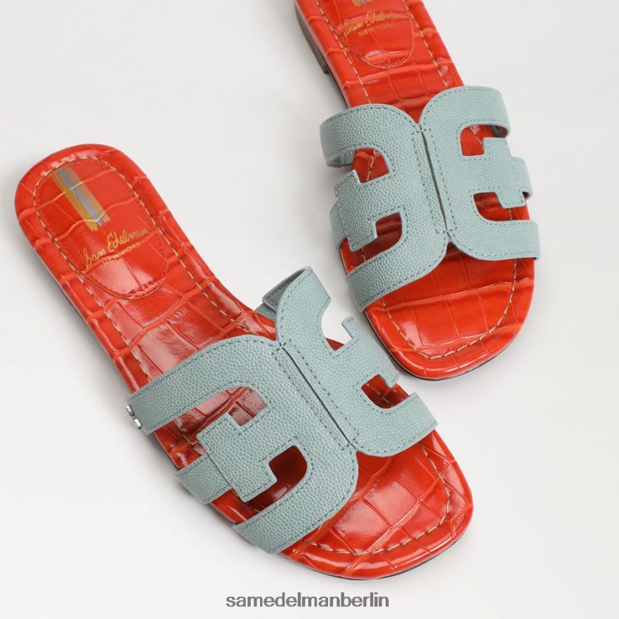 Sam Edelman Bay-Slide-Sandale Frauen Flut blau/orange Mohn Schuhwerk 2P8JNV9 - Image 7
