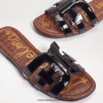 Sam Edelman Bay-Slide-Sandale Frauen schwarzes Lackleder Schuhwerk 2P8JNV21 - Image 7