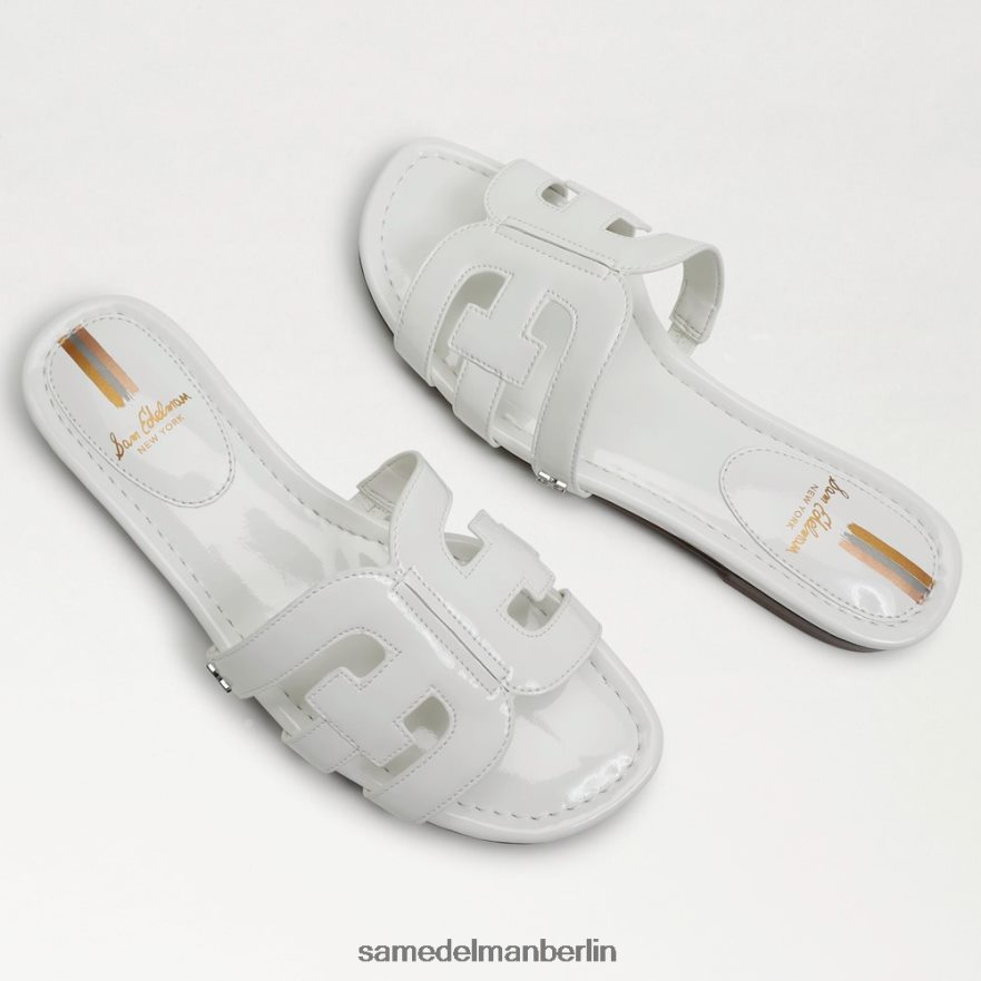 Sam Edelman Bay-Slide-Sandale Frauen strahlend weißes Lackleder Schuhwerk 2P8JNV380 - Image 7