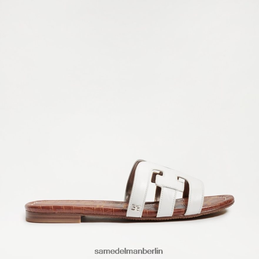 Sam Edelman Bay-Slide-Sandale Frauen strahlend weißes Leder Schuhwerk 2P8JNV13 - Image 2