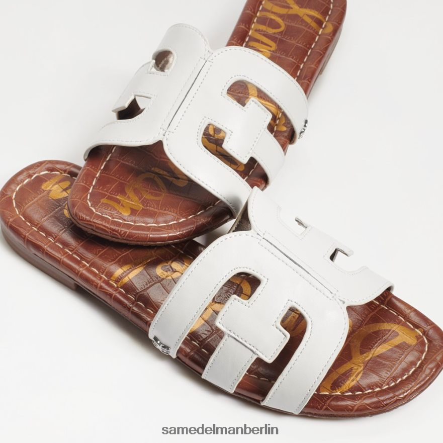 Sam Edelman Bay-Slide-Sandale Frauen strahlend weißes Leder Schuhwerk 2P8JNV13 - Image 7