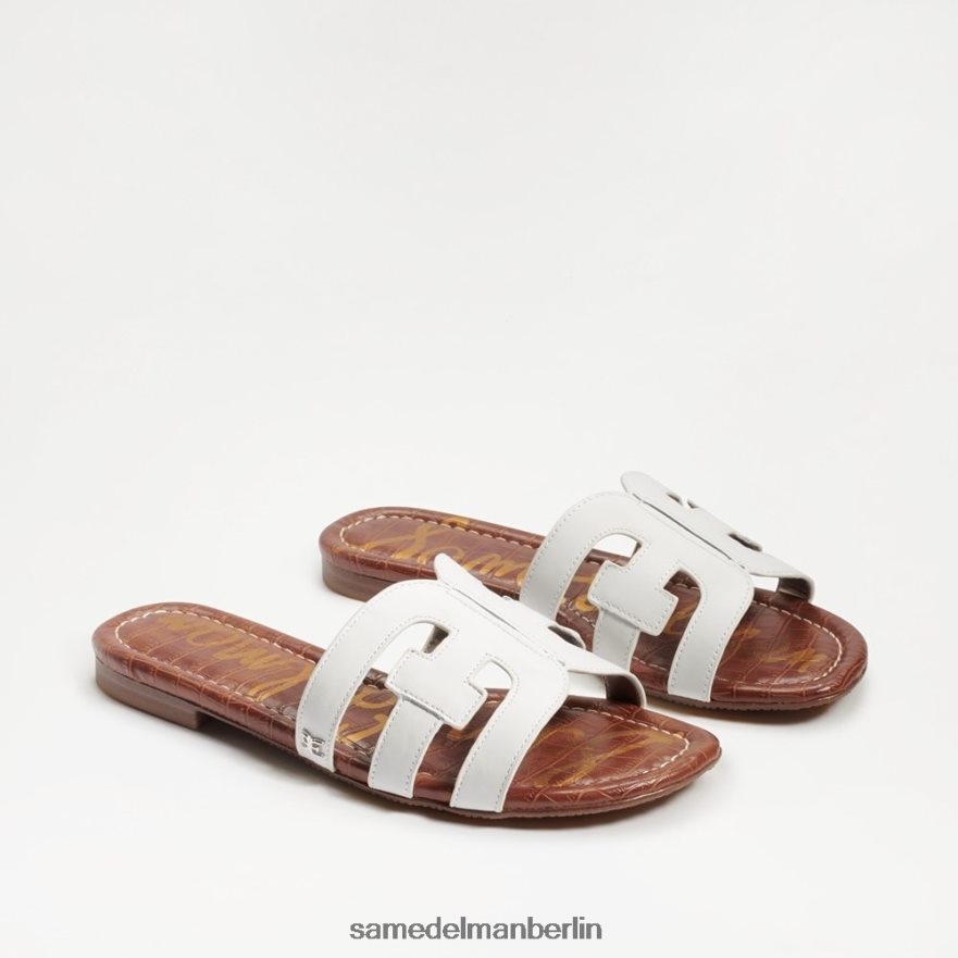 Sam Edelman Bay-Slide-Sandale Frauen strahlend weißes Leder Schuhwerk 2P8JNV13 - Image 1