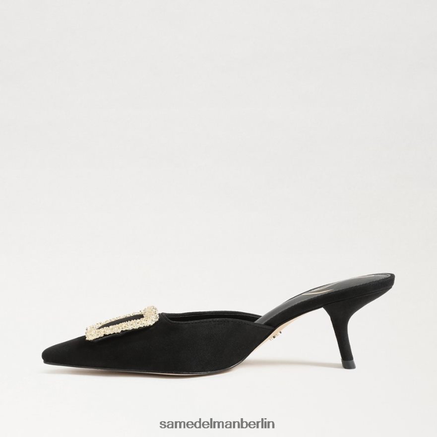 Sam Edelman Brit-Kitten-Heel-Mule Frauen schwarzes Wildleder Schuhwerk 2P8JNV434 - Image 4