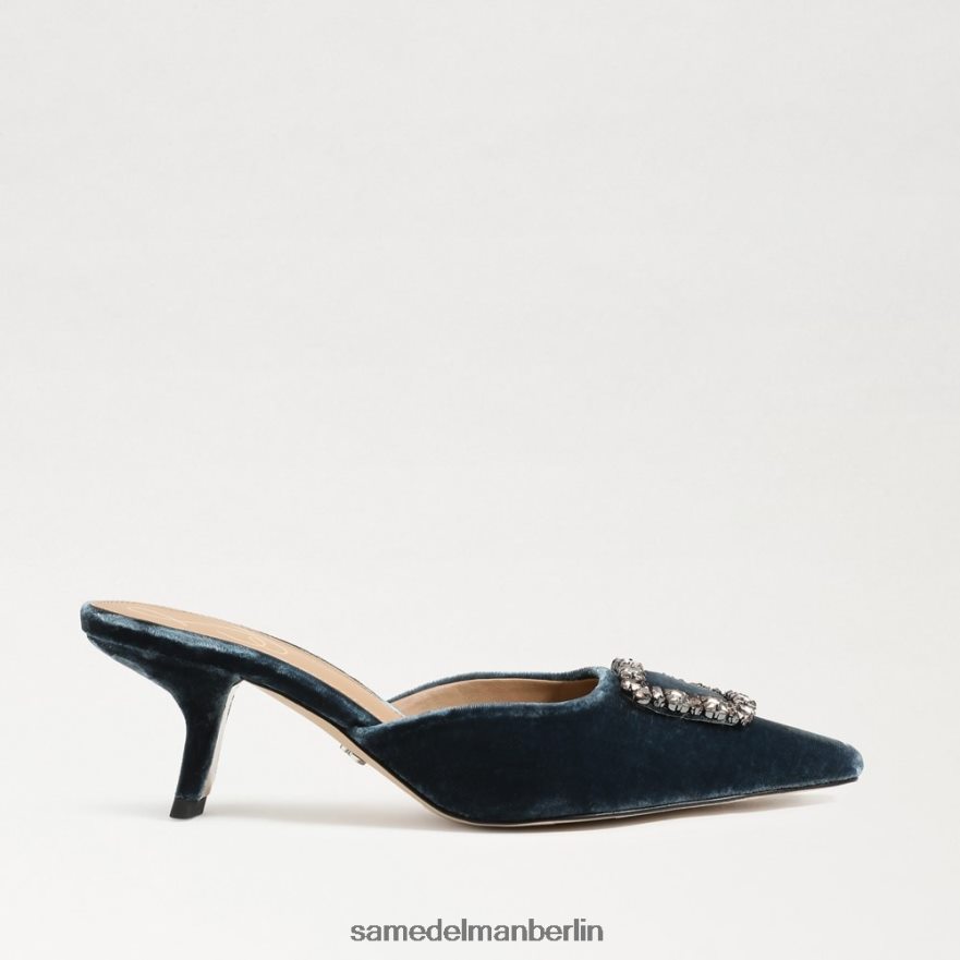 Sam Edelman Brit-Kitten-Heel-Mule Frauen tiefer saphirfarbener Samt Schuhwerk 2P8JNV433 - Image 2