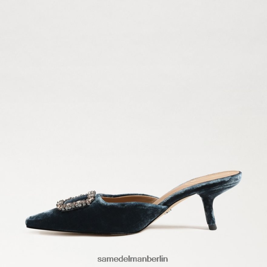 Sam Edelman Brit-Kitten-Heel-Mule Frauen tiefer saphirfarbener Samt Schuhwerk 2P8JNV433 - Image 4