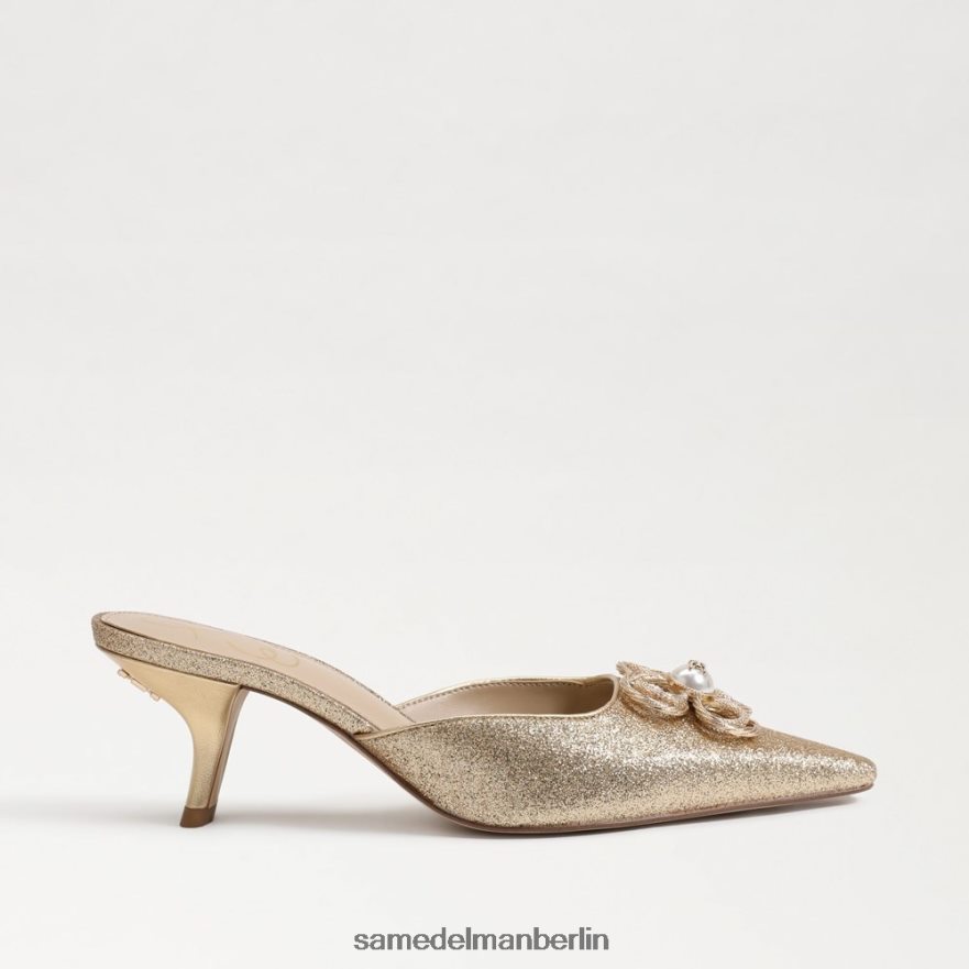 Sam Edelman Brit Tour Kitten Heel Frauen Bernstein Gold Schuhwerk 2P8JNV589 - Image 2