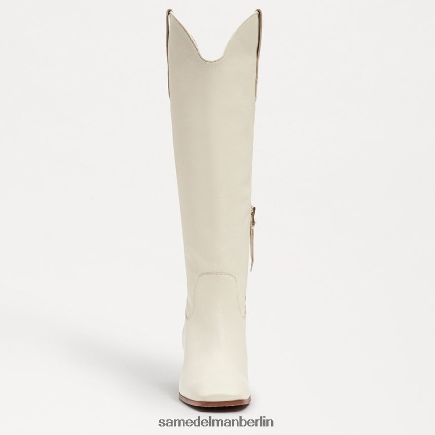 Sam Edelman Britten Westernstiefel Frauen modernes elfenbeinfarbenes Leder Schuhwerk 2P8JNV814 - Image 3