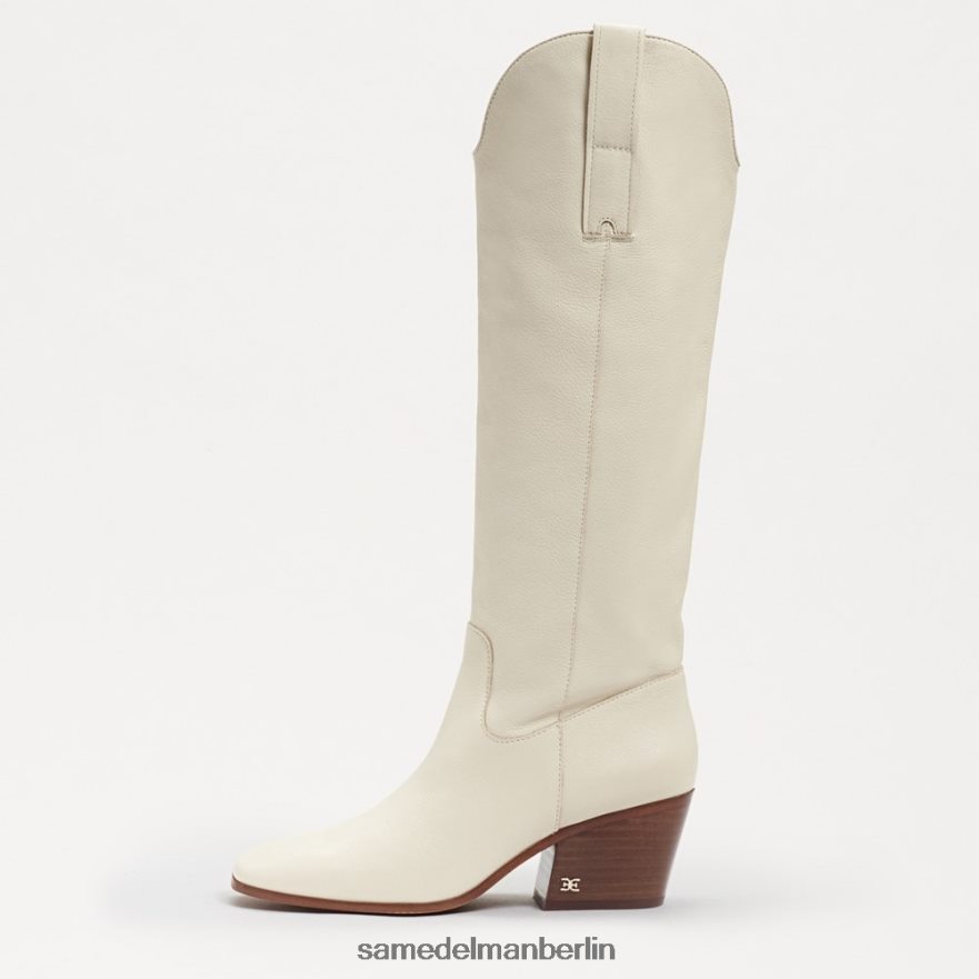 Sam Edelman Britten Westernstiefel Frauen modernes elfenbeinfarbenes Leder Schuhwerk 2P8JNV814 - Image 4