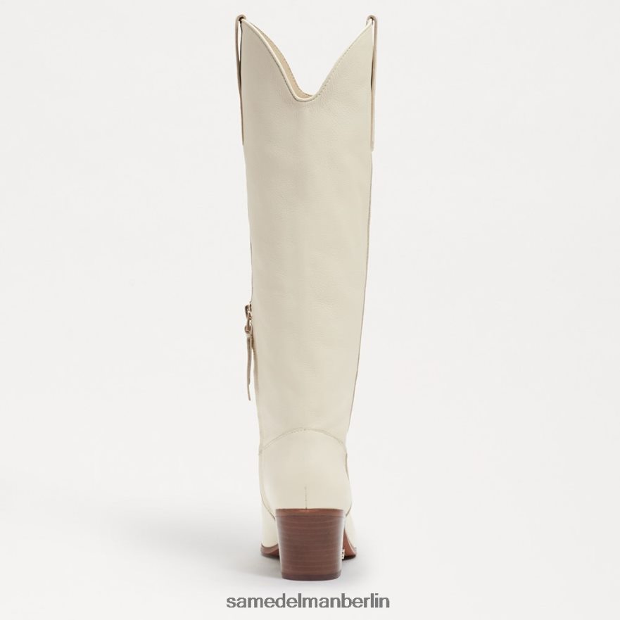 Sam Edelman Britten Westernstiefel Frauen modernes elfenbeinfarbenes Leder Schuhwerk 2P8JNV814 - Image 5