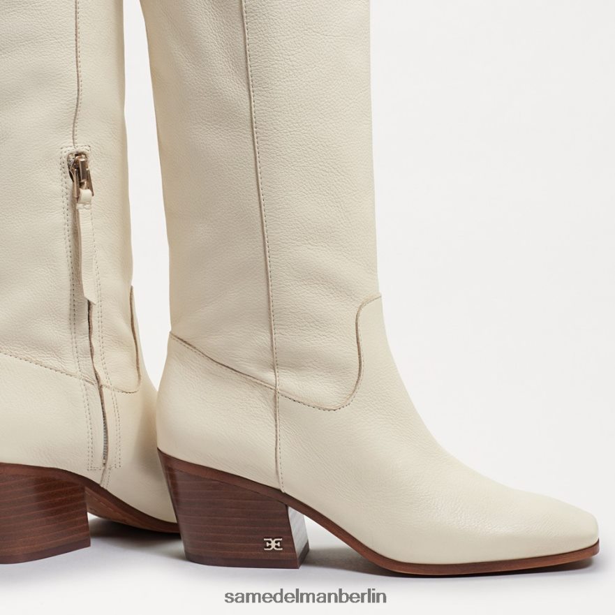 Sam Edelman Britten Westernstiefel Frauen modernes elfenbeinfarbenes Leder Schuhwerk 2P8JNV814 - Image 7