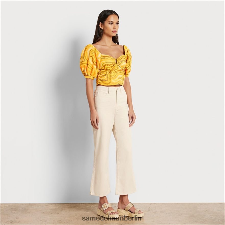 Sam Edelman Codie-Hose mit hohem Bund und weitem Bein Frauen natürlich Bekleidung 2P8JNV1203 - Image 1