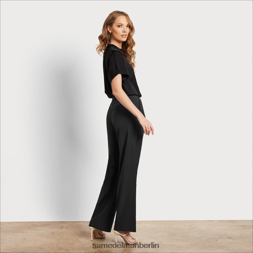 Sam Edelman Codie-Hose mit hohem Bund und weitem Bein Frauen Schwarz Bekleidung 2P8JNV1209 - Image 2