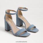 Sam Edelman Daniella Sandale mit Blockabsatz Frauen Montroseblau Schuhwerk 2P8JNV296