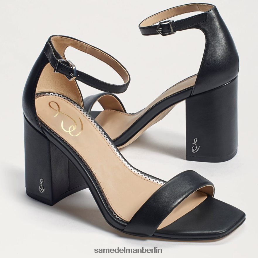 Sam Edelman Daniella Sandale mit Blockabsatz Frauen schwarzes Leder Schuhwerk 2P8JNV299 - Image 7