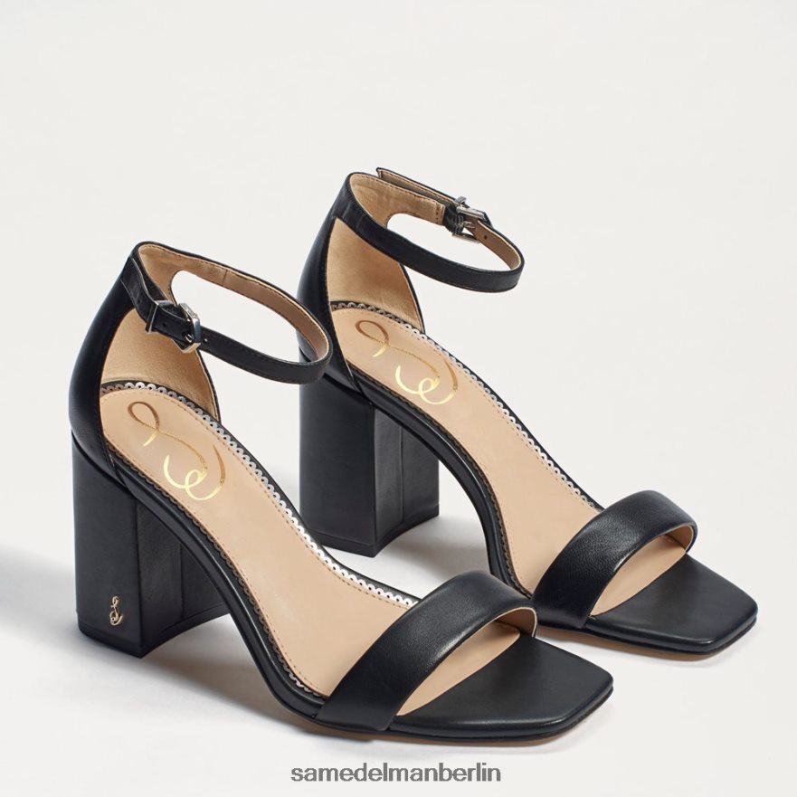 Sam Edelman Daniella Sandale mit Blockabsatz Frauen schwarzes Leder Schuhwerk 2P8JNV299 - Image 1