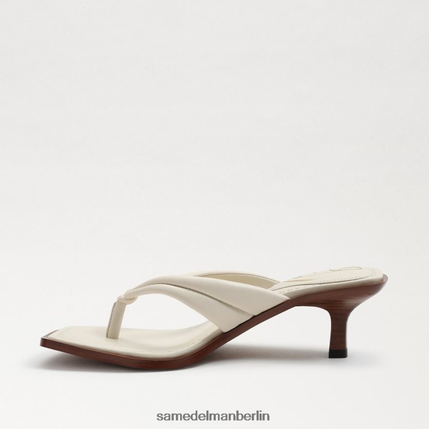 Sam Edelman Daphney Zehenstegsandale Frauen modernes elfenbeinfarbenes Leder Schuhwerk 2P8JNV709 - Image 4