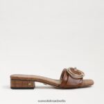 Sam Edelman Delfi-Slide-Sandale Frauen reichhaltiger Cognac Schuhwerk 2P8JNV704 - Image 2