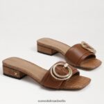 Sam Edelman Delfi-Slide-Sandale Frauen reichhaltiger Cognac Schuhwerk 2P8JNV704 - Image 7