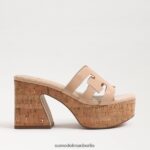 Sam Edelman Dev-Plateausandale Frauen Beige-Rouge-Lack Schuhwerk 2P8JNV549 - Image 2