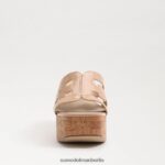 Sam Edelman Dev-Plateausandale Frauen Beige-Rouge-Lack Schuhwerk 2P8JNV549 - Image 3