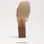 Sam Edelman Dev-Plateausandale Frauen Beige-Rouge-Lack Schuhwerk 2P8JNV549 - Image 6