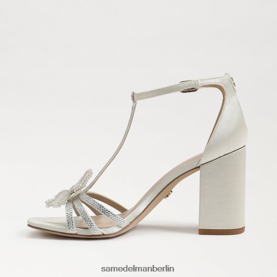 Sam Edelman Donnie-Sandale mit Blockabsatz Frauen Perlmuttfarbener Satin Schuhwerk 2P8JNV690 - Image 4