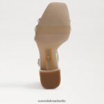 Sam Edelman Donnie-Sandale mit Blockabsatz Frauen Perlmuttfarbener Satin Schuhwerk 2P8JNV690 - Image 6