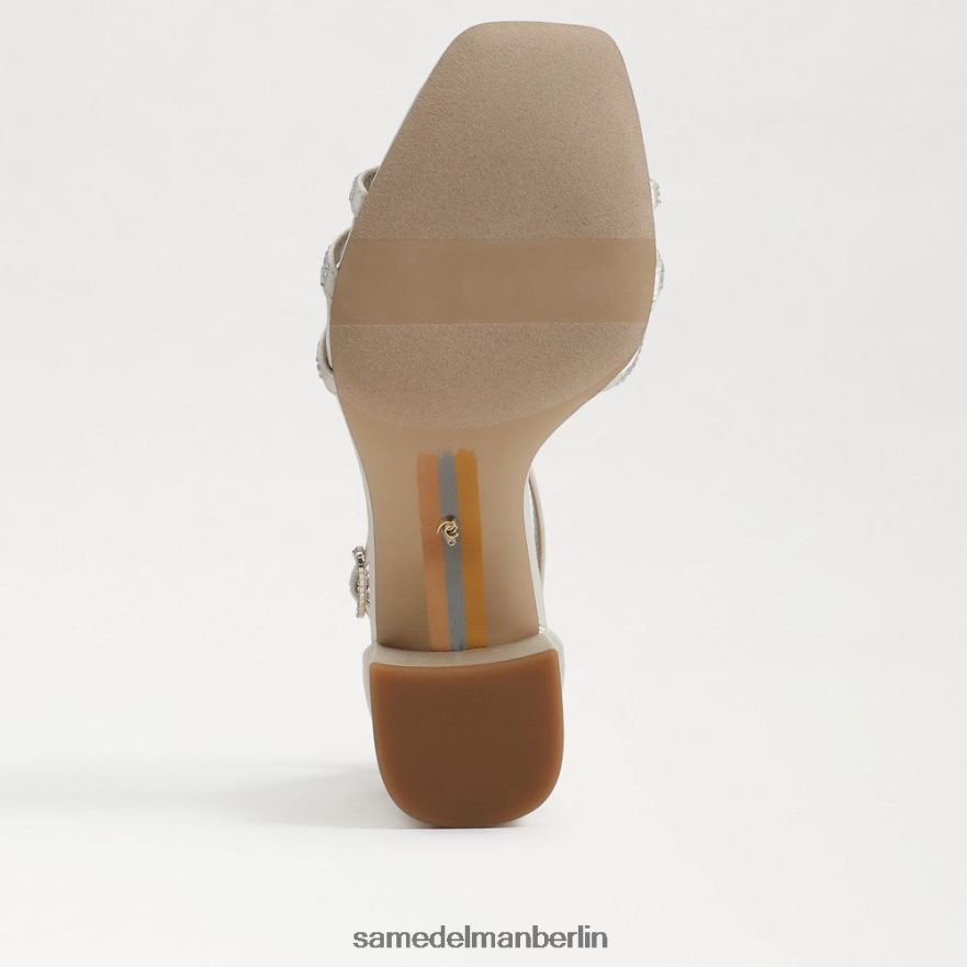 Sam Edelman Donnie-Sandale mit Blockabsatz Frauen Perlmuttfarbener Satin Schuhwerk 2P8JNV690 - Image 6
