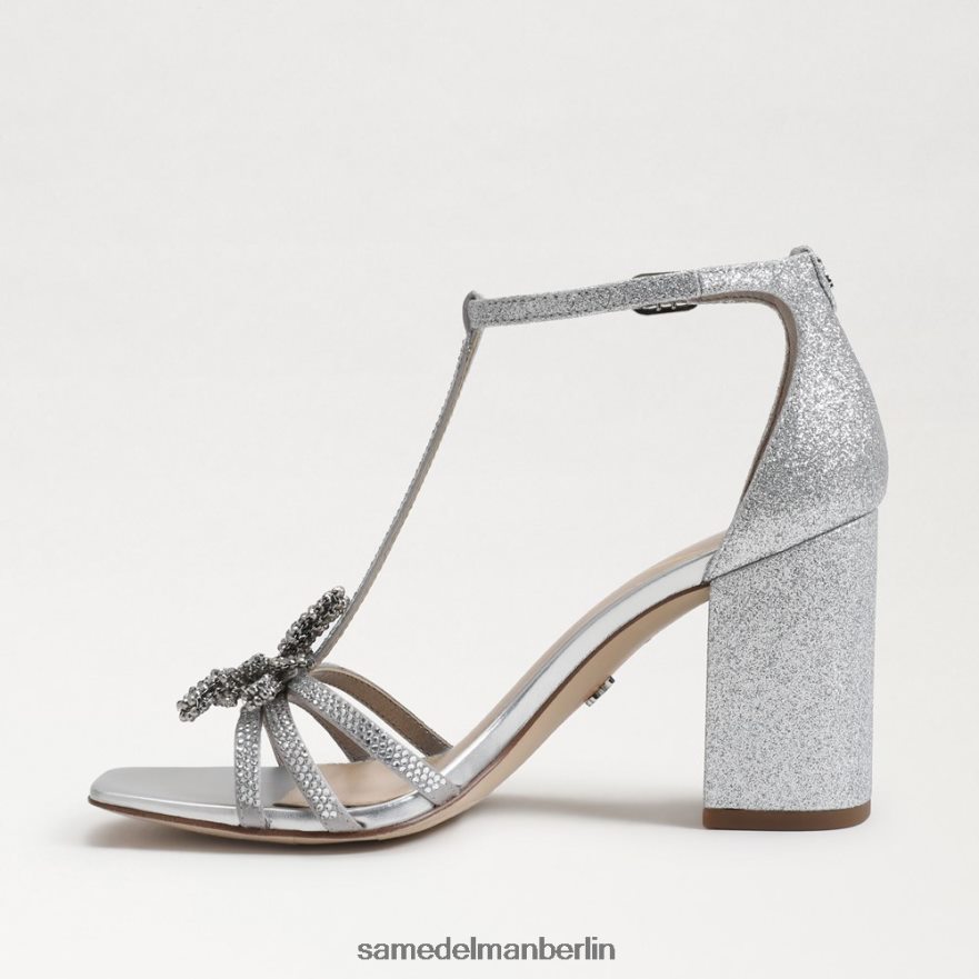 Sam Edelman Donnie-Sandale mit Blockabsatz Frauen weiches Silber Schuhwerk 2P8JNV692 - Image 4