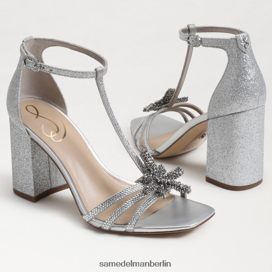 Sam Edelman Donnie-Sandale mit Blockabsatz Frauen weiches Silber Schuhwerk 2P8JNV692 - Image 7