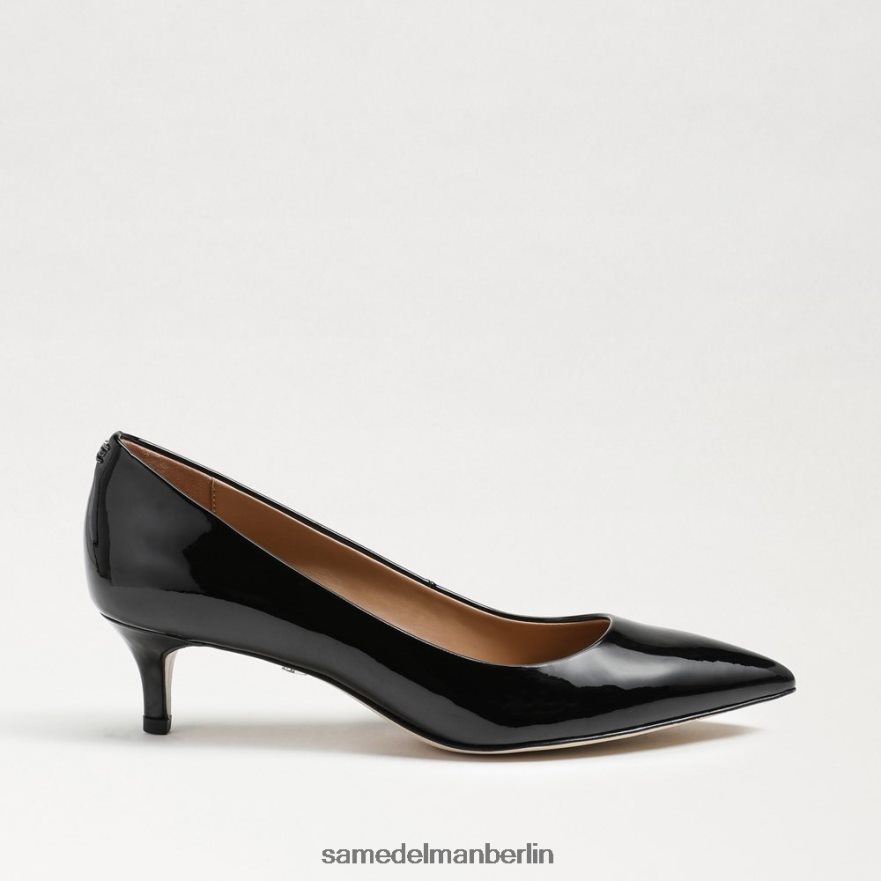 Sam Edelman Dori Kitten-Heel-Pumpe Frauen schwarzes Lackleder Schuhwerk 2P8JNV544 - Image 2