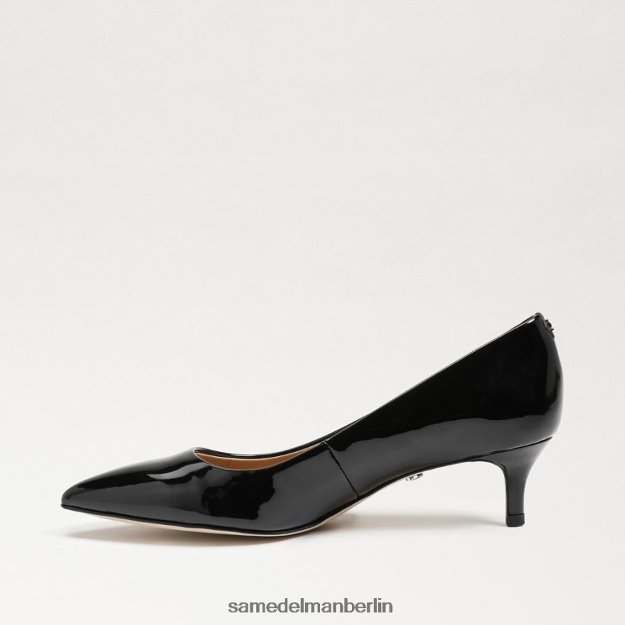 Sam Edelman Dori Kitten-Heel-Pumpe Frauen schwarzes Lackleder Schuhwerk 2P8JNV544 - Image 4
