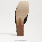 Sam Edelman Dova Plateau-Keilabsatz Frauen schwarzes Leinen Schuhwerk 2P8JNV348 - Image 6