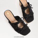Sam Edelman Dova Plateau-Keilabsatz Frauen schwarzes Leinen Schuhwerk 2P8JNV348 - Image 7