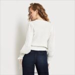 Sam Edelman Fayette-Pullover Frauen Gardenienmantel Bekleidung 2P8JNV1297 - Image 4